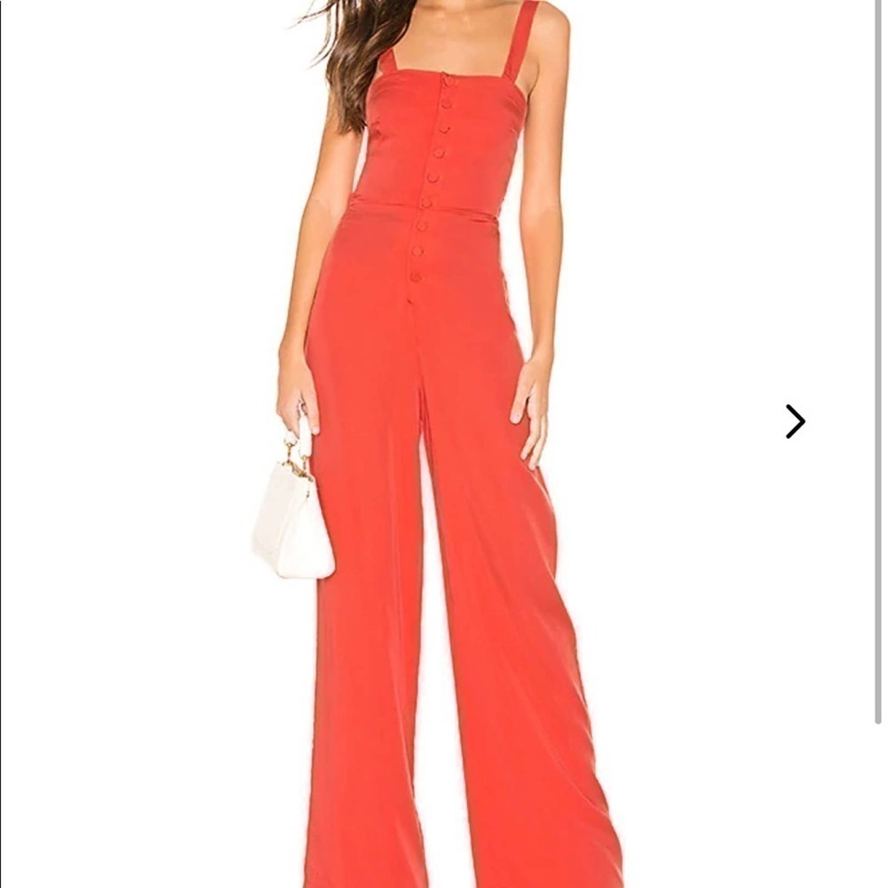 Lovers and friends lotus orange jumpsuit nwt small